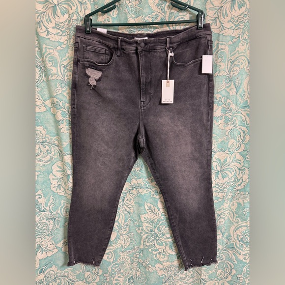 Good American Charcoal Denim Jeans